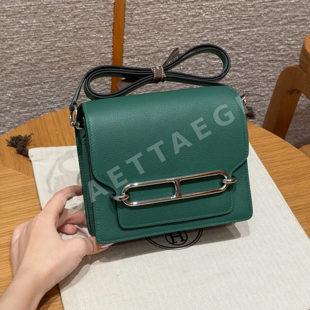 에르메스 실버 장식 에버카라 가죽 토트백 144613