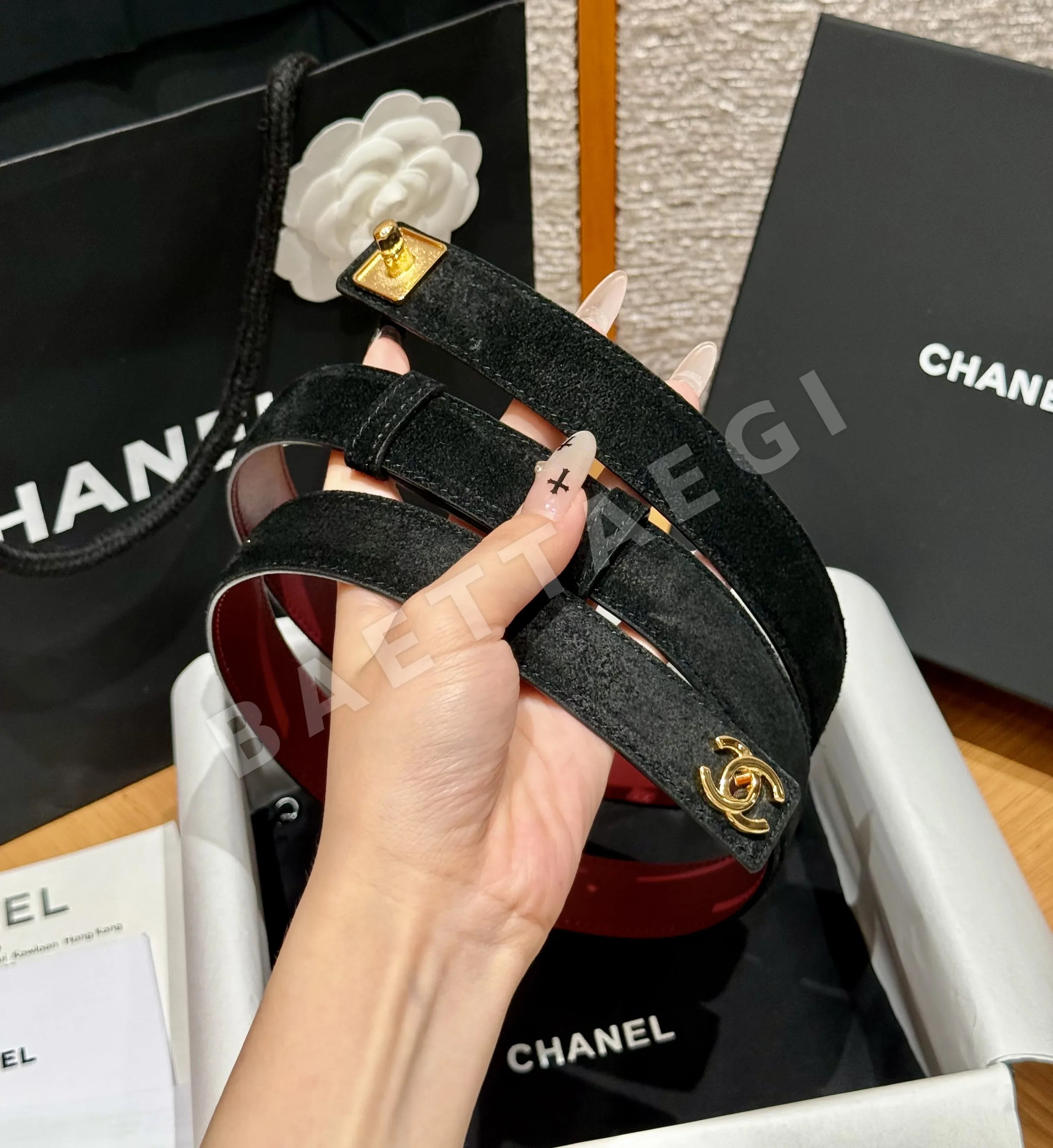 샤넬 카프스킨 버클 벨트 상세 이미지 3