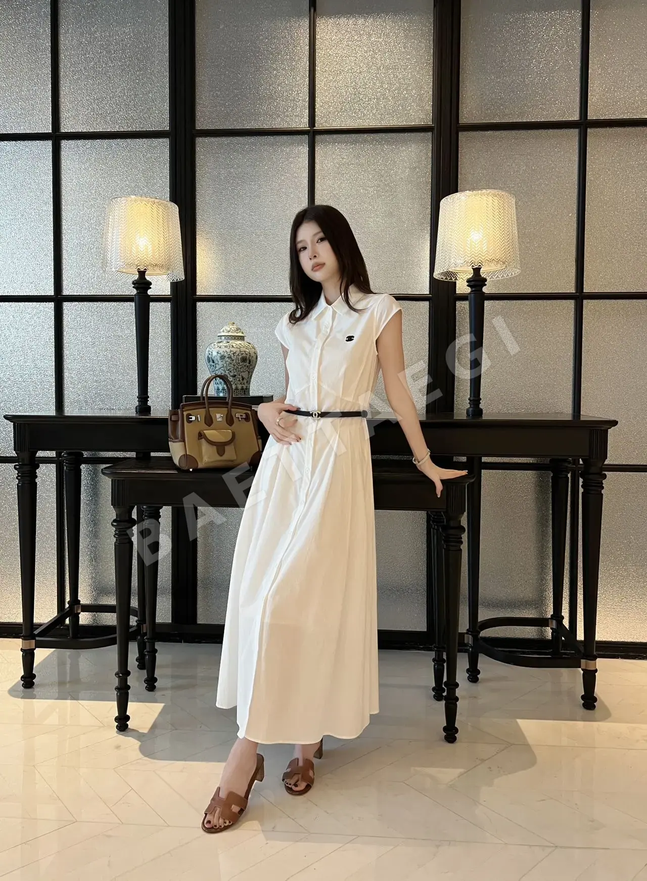 샤넬 노슬리브 A라인 원피스 상세 이미지 4