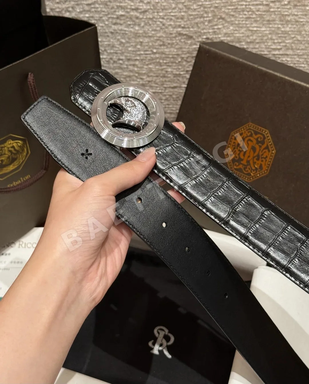 스테파노리치 이글헤드 가죽 벨트 38mm 상세 이미지 5