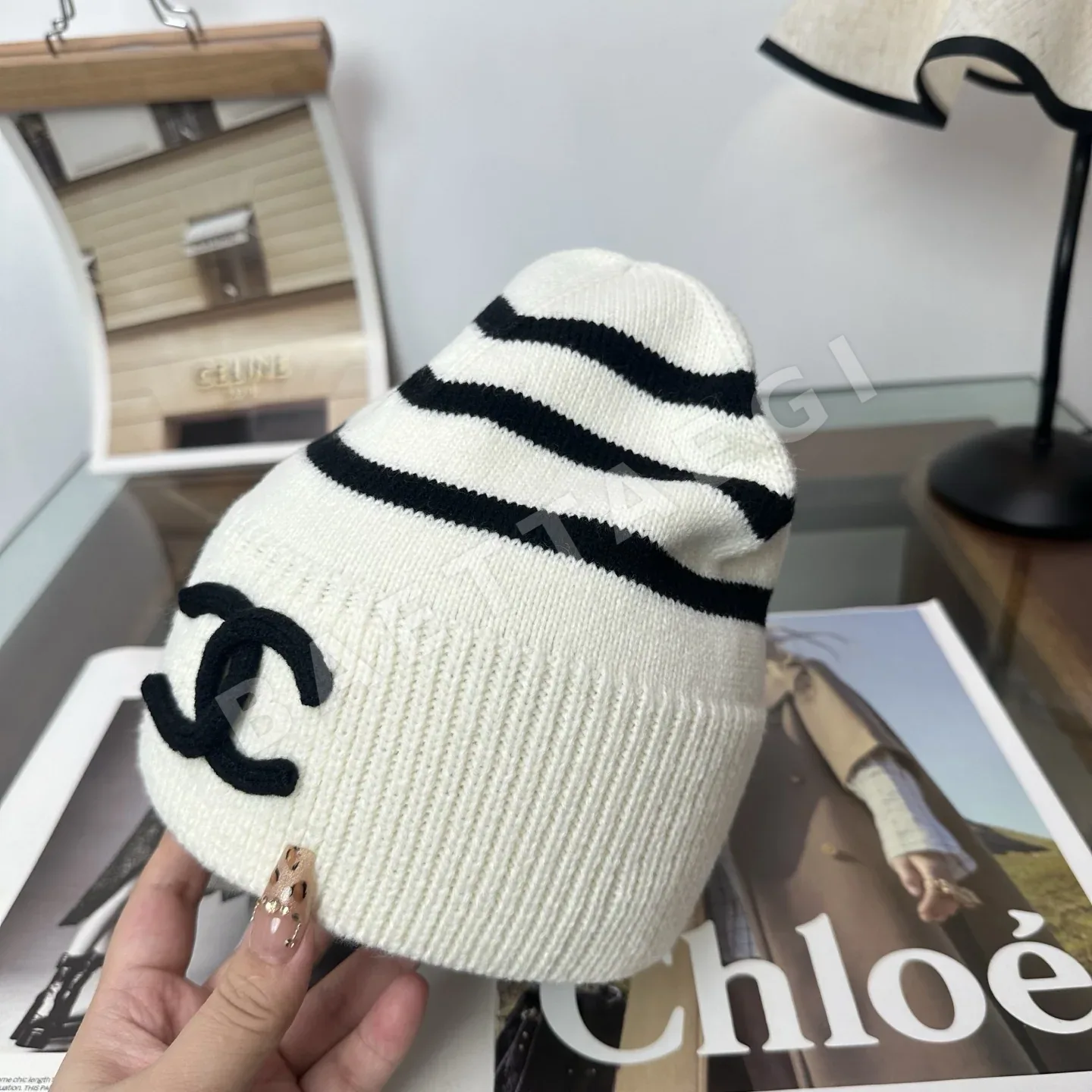 샤넬 니트 비니 모자 상세 이미지 10