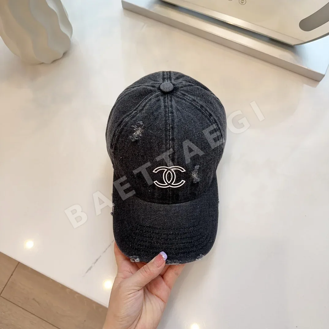 샤넬 데님 데미지 베이스볼 모자 상세 이미지 3