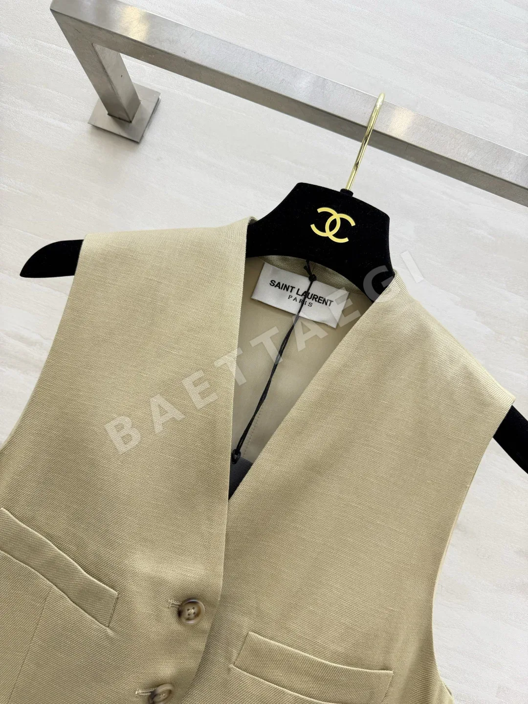 생로랑 린넨 베스트 와이드 팬츠 세트 상세 이미지 3