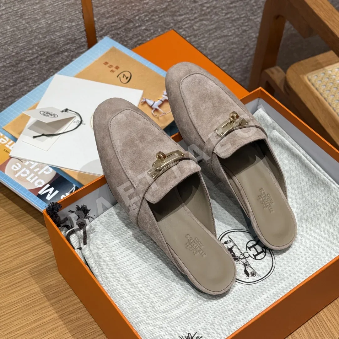 에르메스 오즈 뮬 로퍼 샌드컬러 가죽 164297