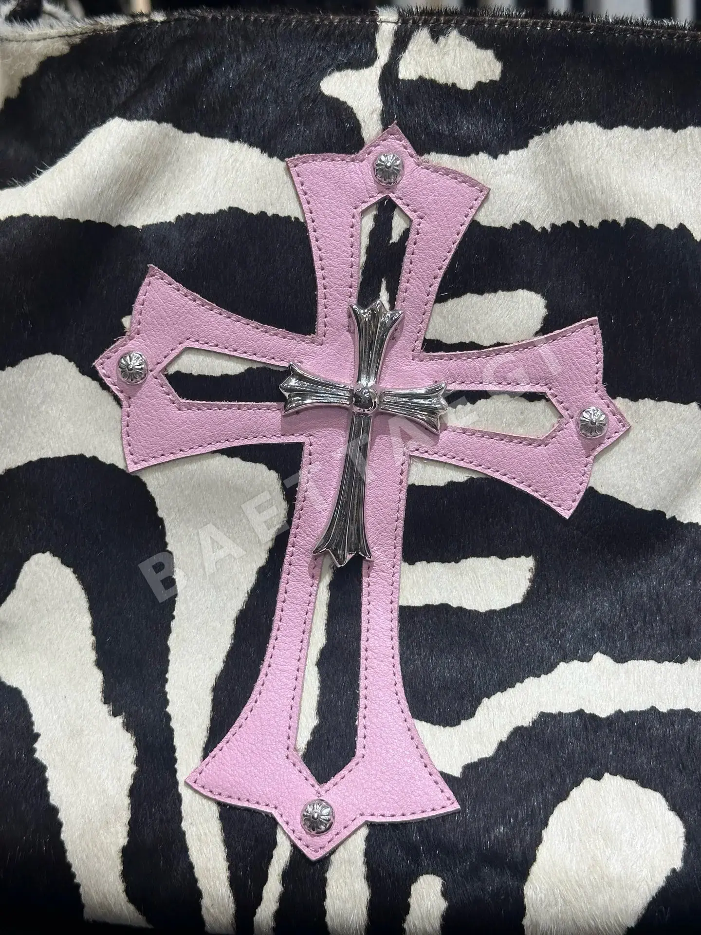 크롬하츠 리옹 제브라 가죽 가방 상세 이미지 6