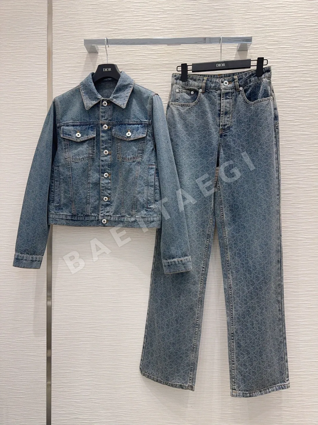 디올 데님 배색 여성 자켓 상세 이미지 9
