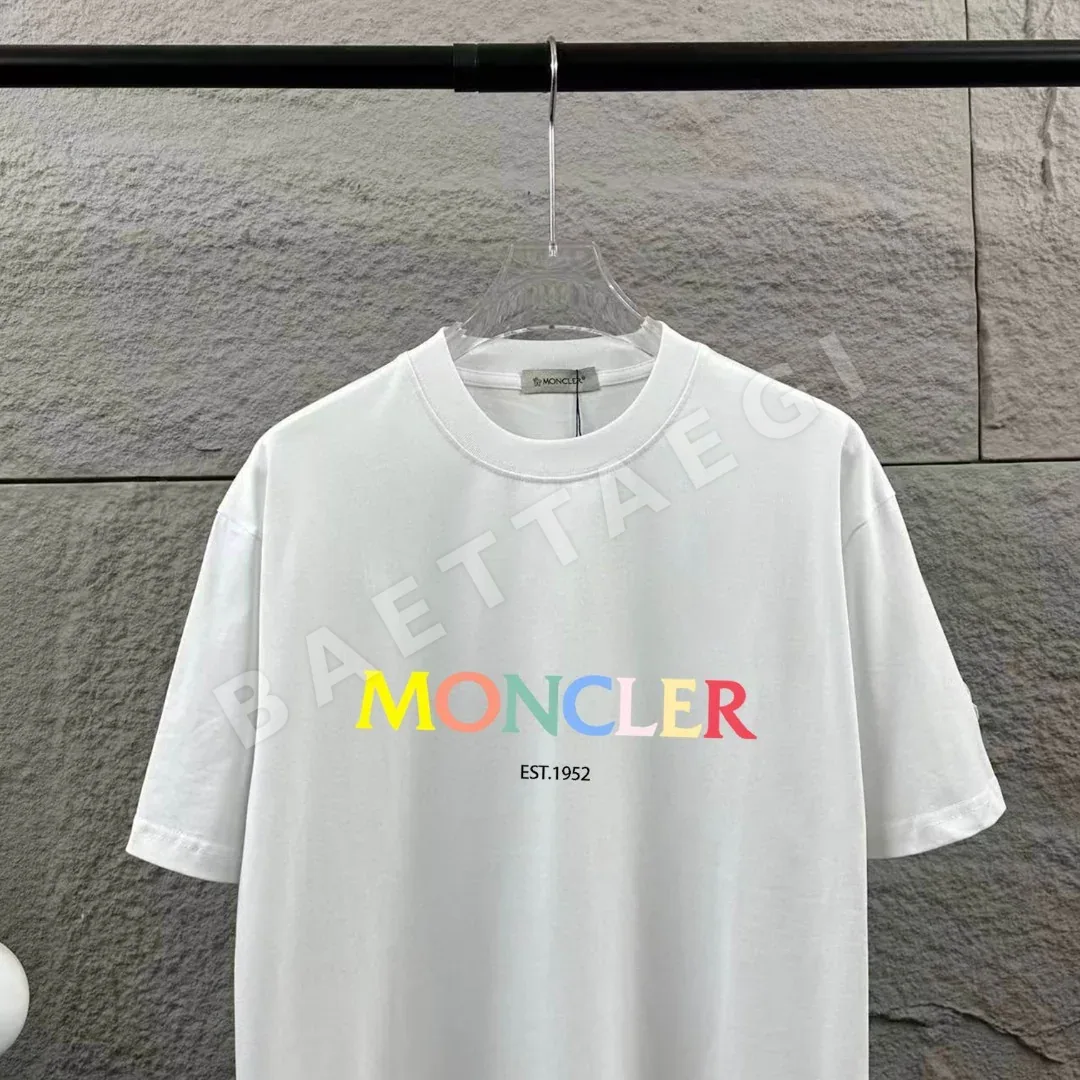 몽클레르 남여공용 더블 얀 코튼 반팔 티셔츠 상세 이미지 3