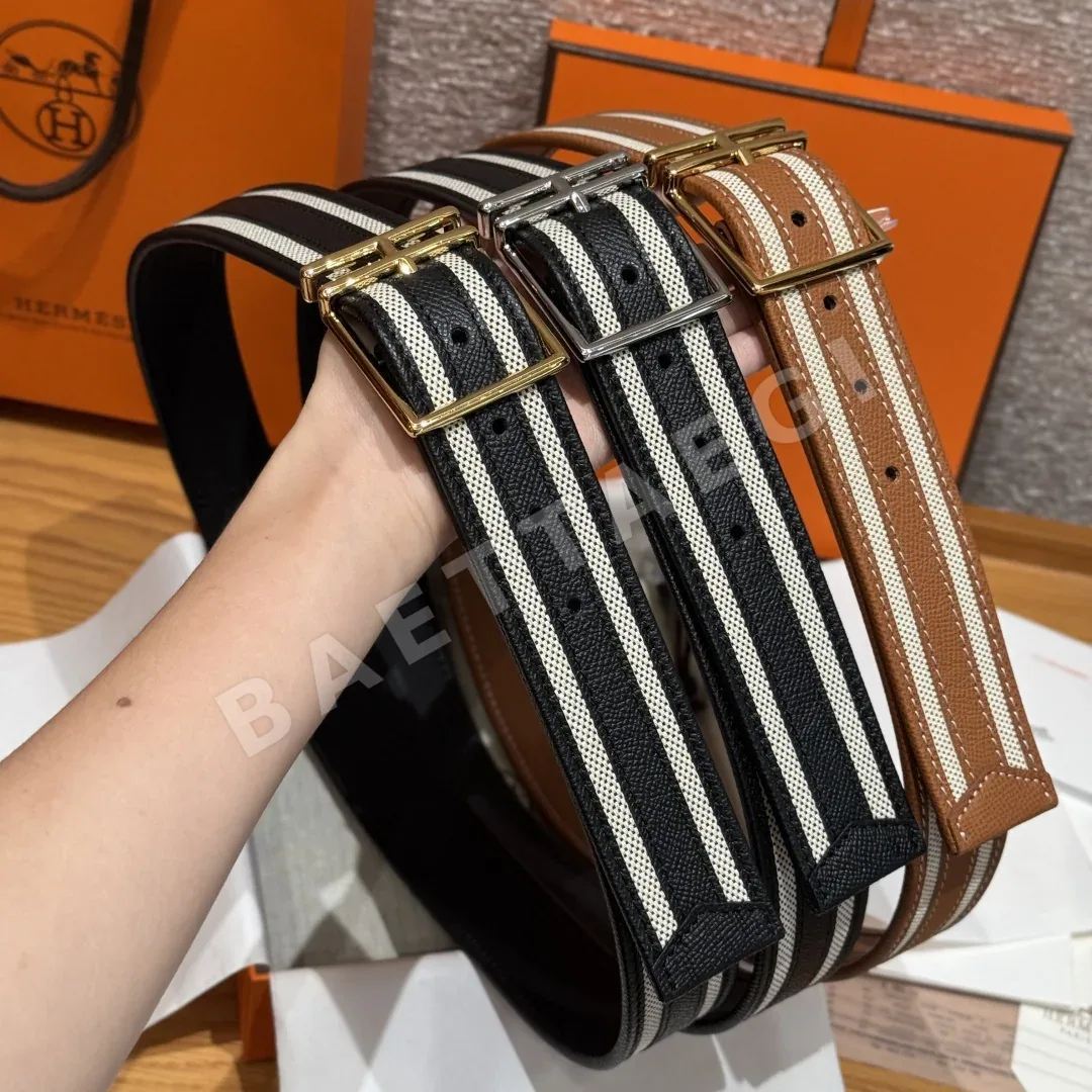 에르메스 하프 코드 리비에라 양면 가죽 벨트 상세 이미지 1