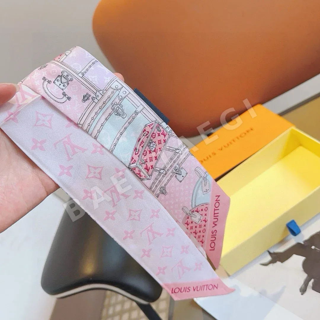 루이비통 더블 레이어 실크 리본 스카프 상세 이미지 3