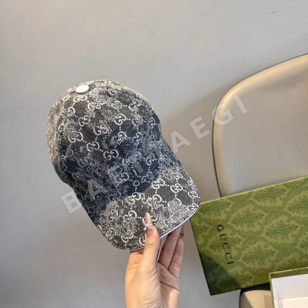 구찌 더블 G 데님 자카드 야구모자 상세 이미지 5