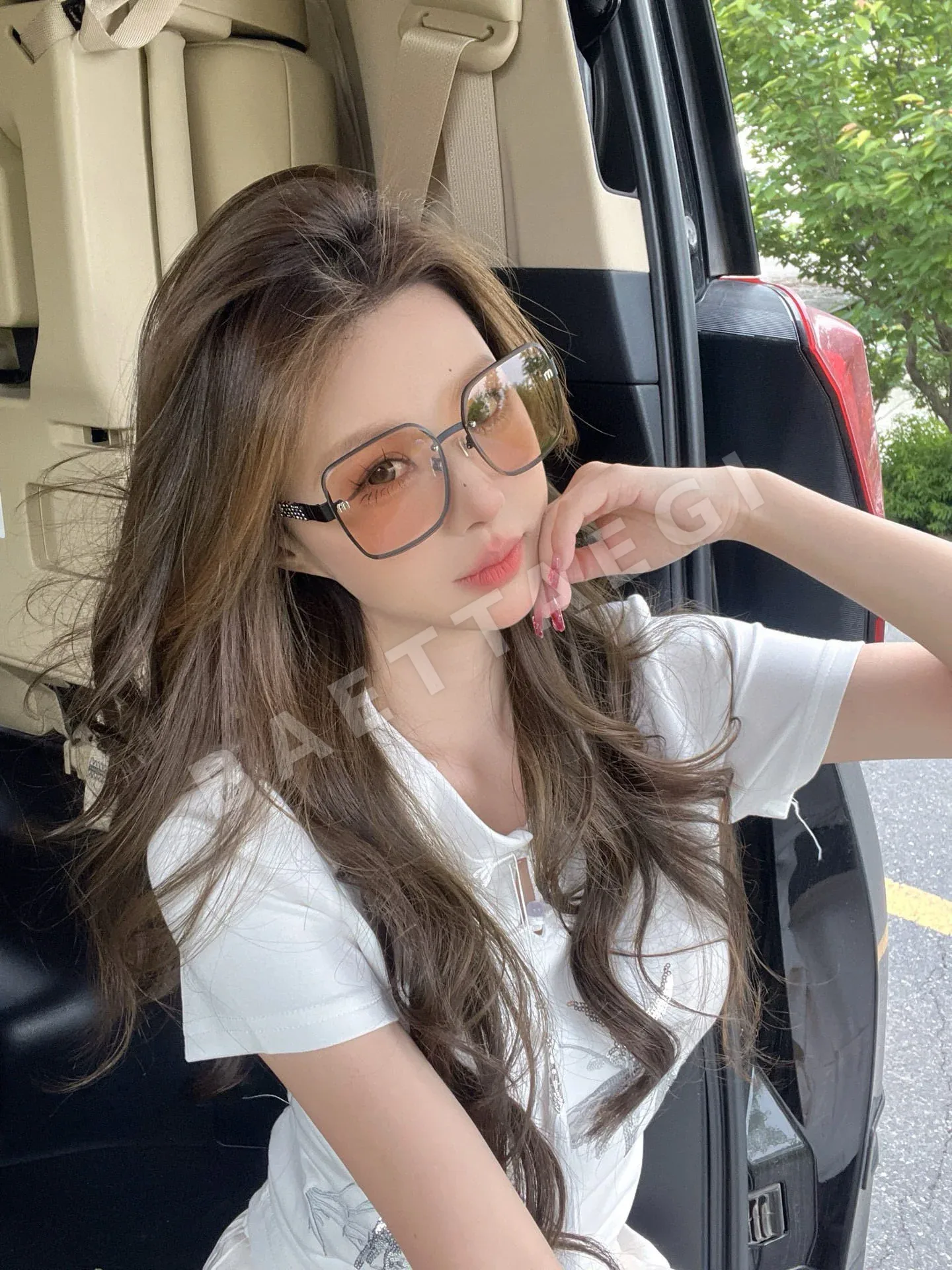 미우미우 스파클링 큐빅 장식 선글라스 상세 이미지 3