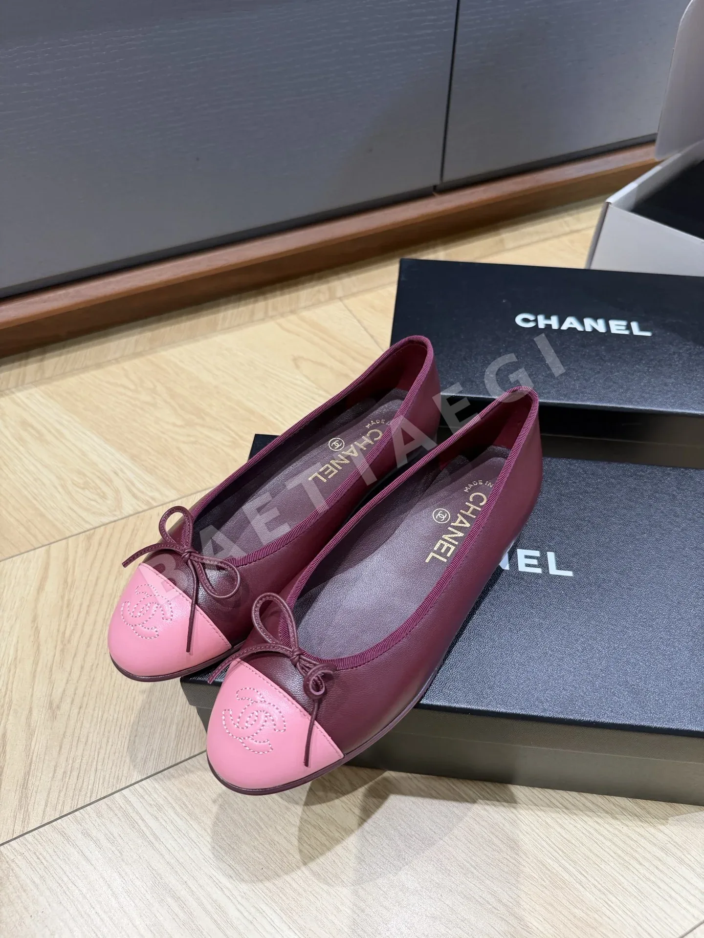 샤넬 카프스킨 램스킨 슬링백 신발 99533