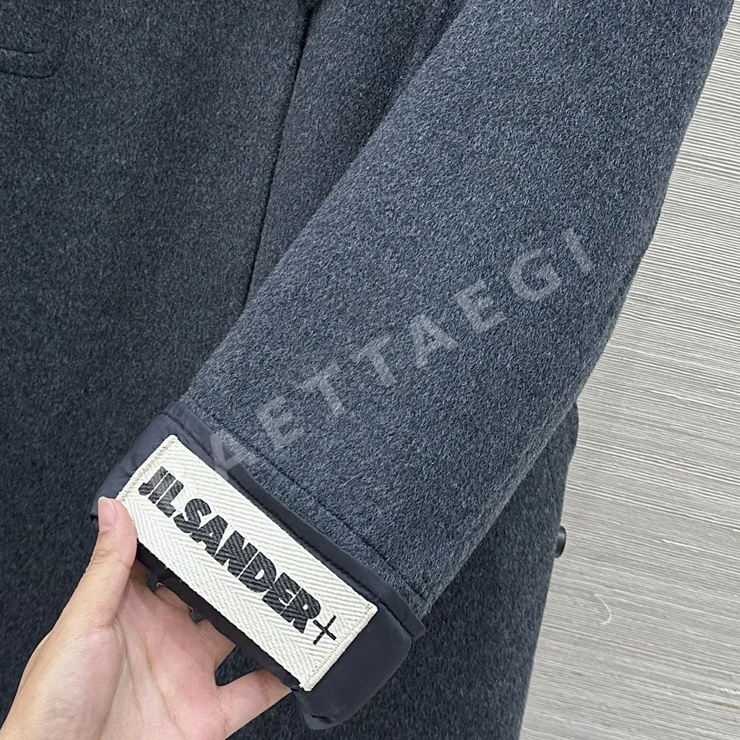 질샌더 울 캐시미어 더블페이스 롱 자켓 상세 이미지 6