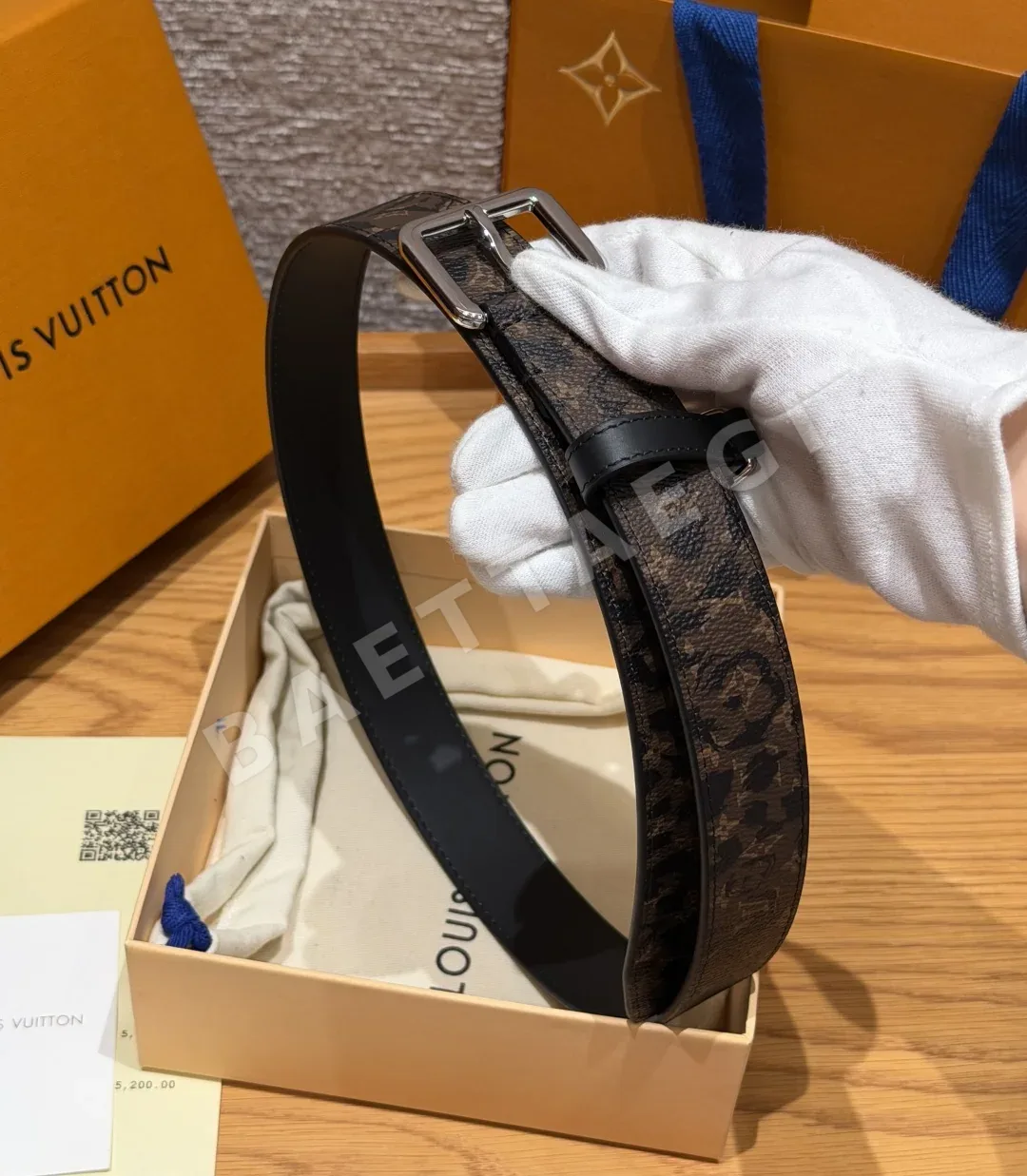 루이비통 세안치우르 30mm 모노그램 표범 패턴 벨트 상세 이미지 7
