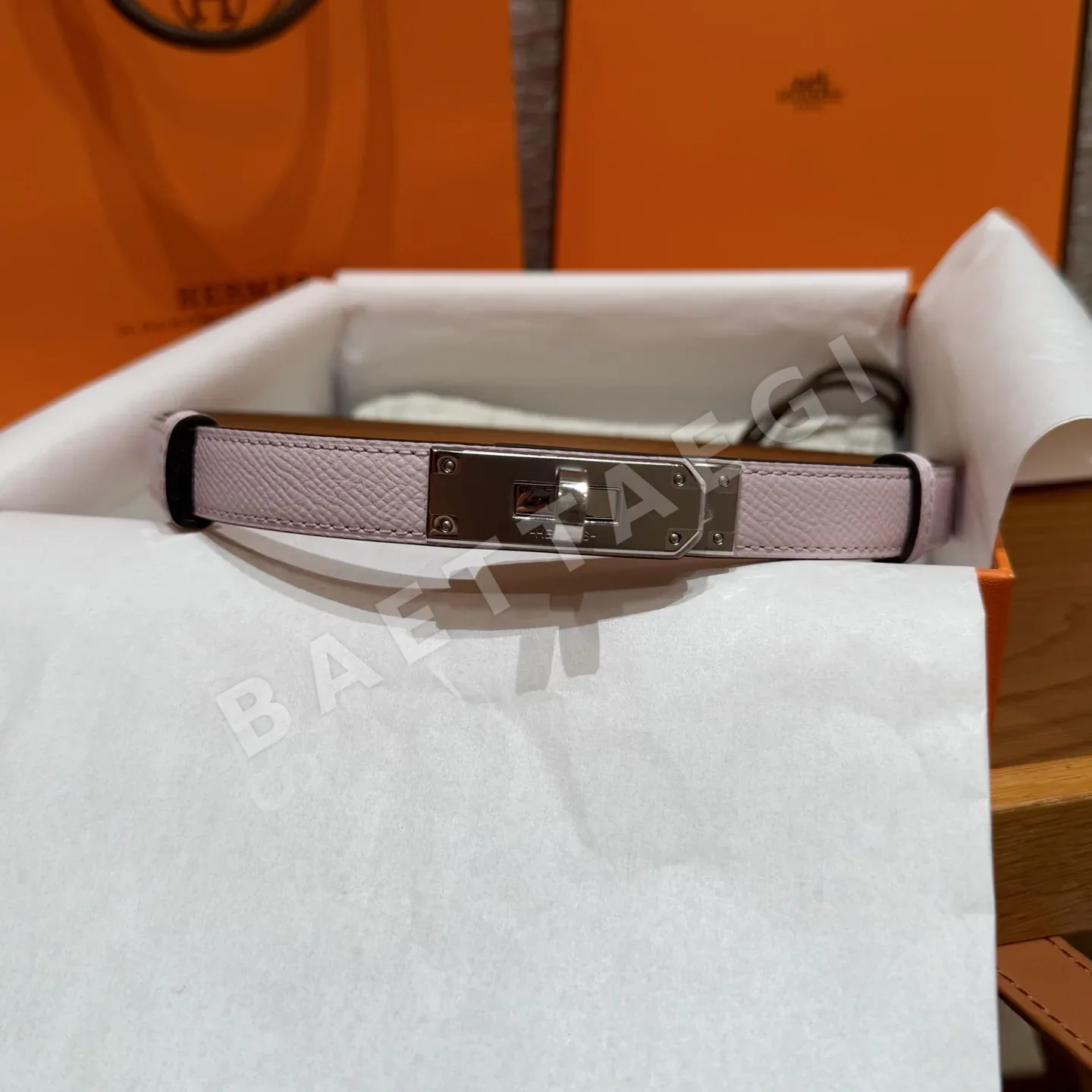 에르메스 켈리 18K 골드 버클 여성 벨트 176065