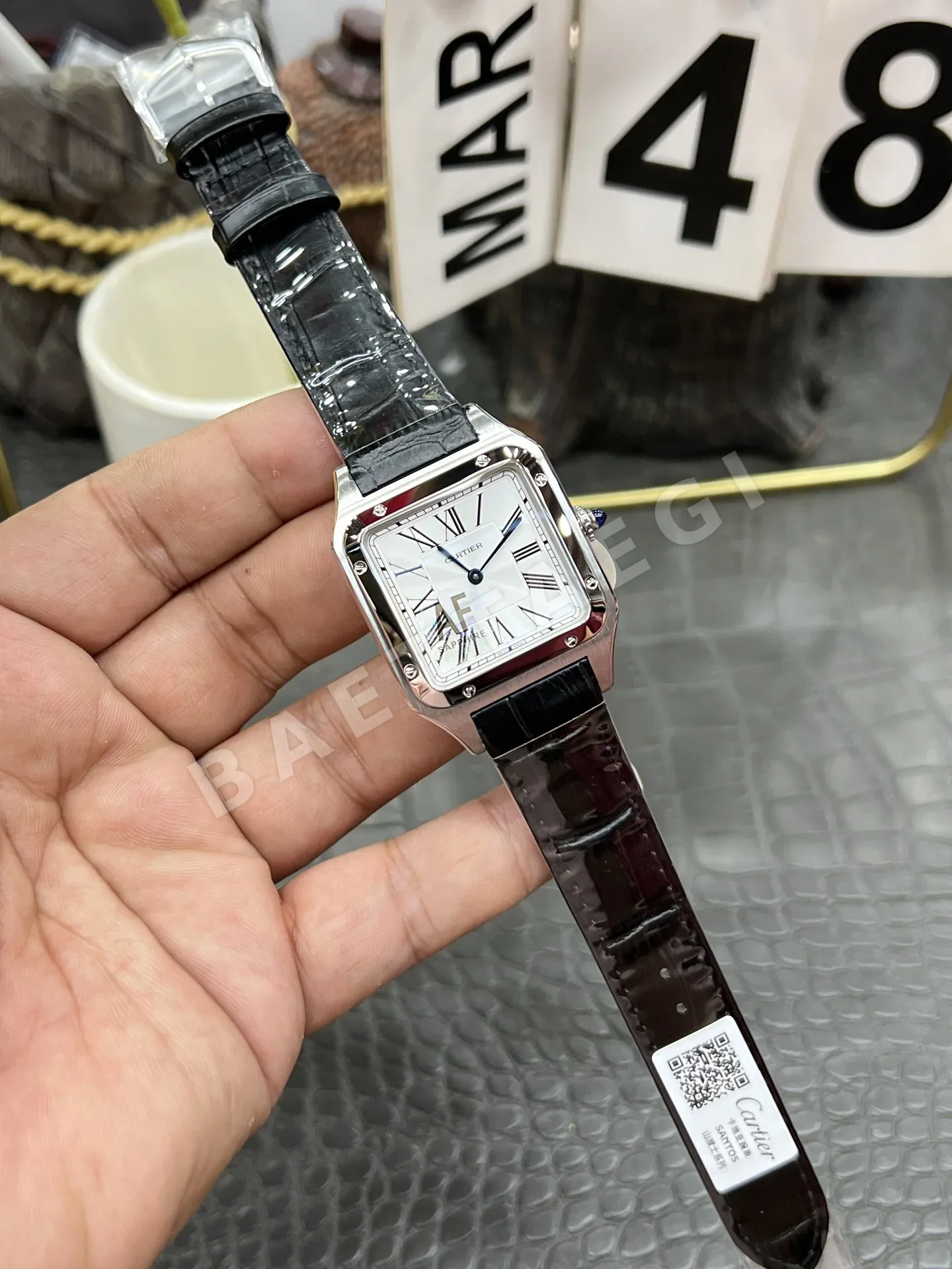 까르띠에 산토스 AF공장 론다 쿼츠 무브먼트 미디움 레플리카 42578 Cartier 상세 이미지 9