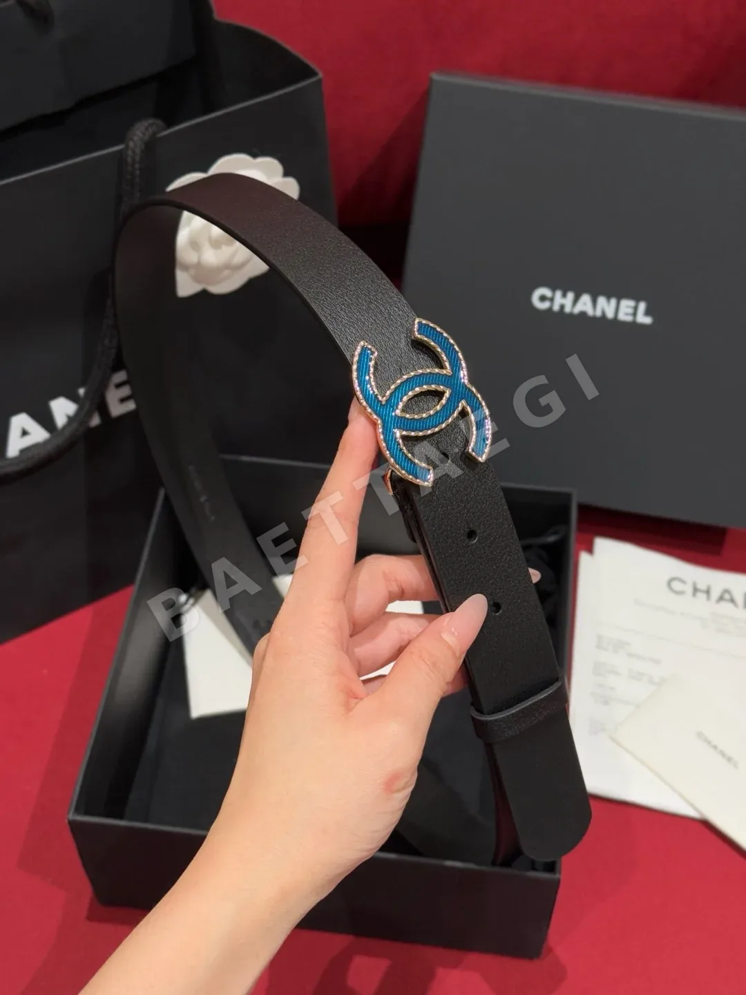 샤넬 더블 C 가죽 벨트 상세 이미지 3