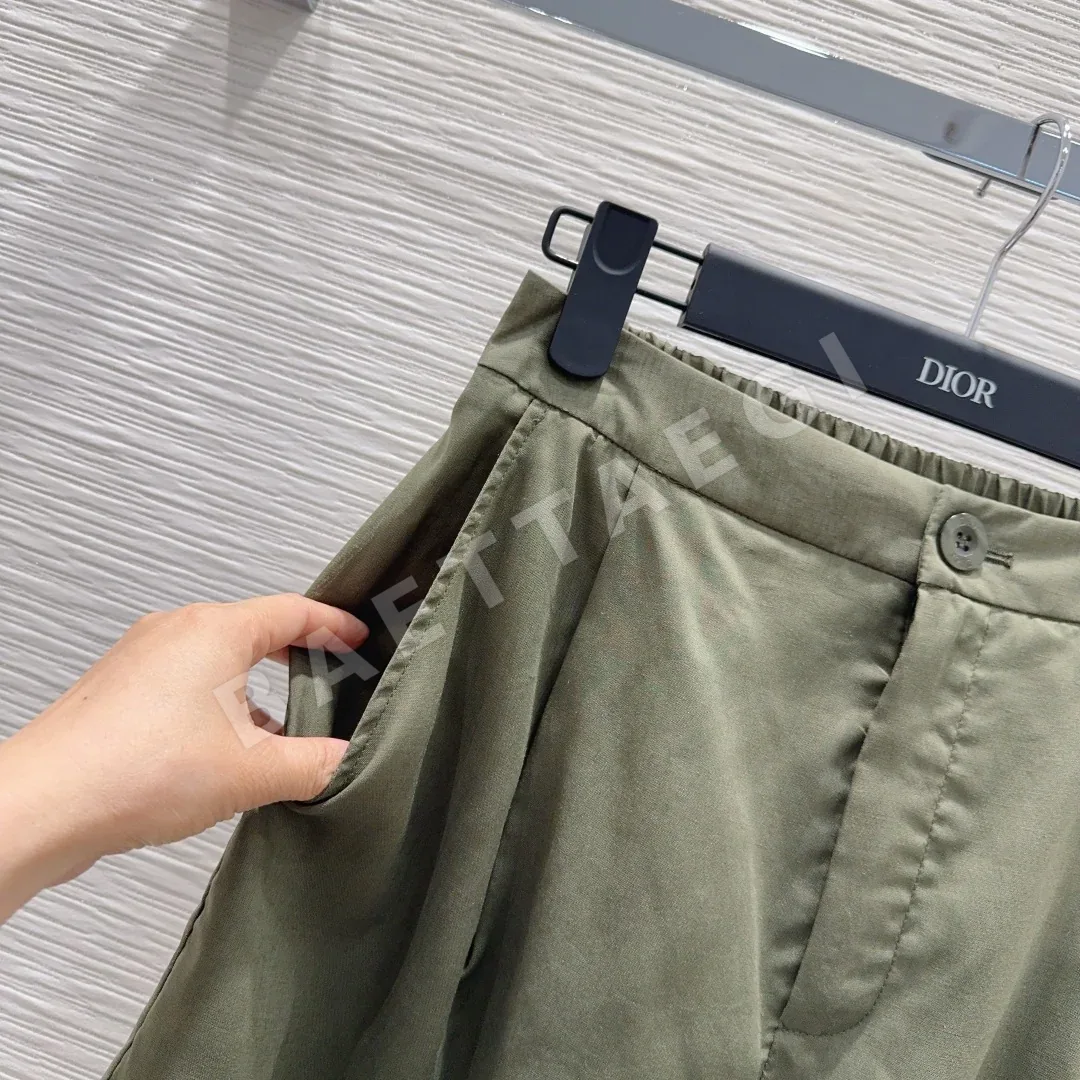 디올 여성 린넨 반바지 세트 상세 이미지 6