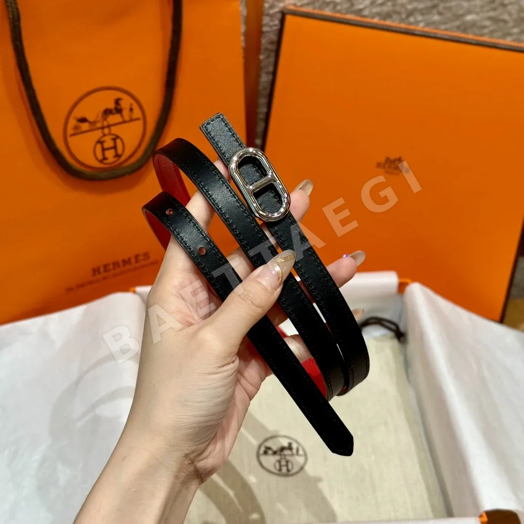 에르메스 H 로고 금도금 양면 벨트 상세 이미지 6