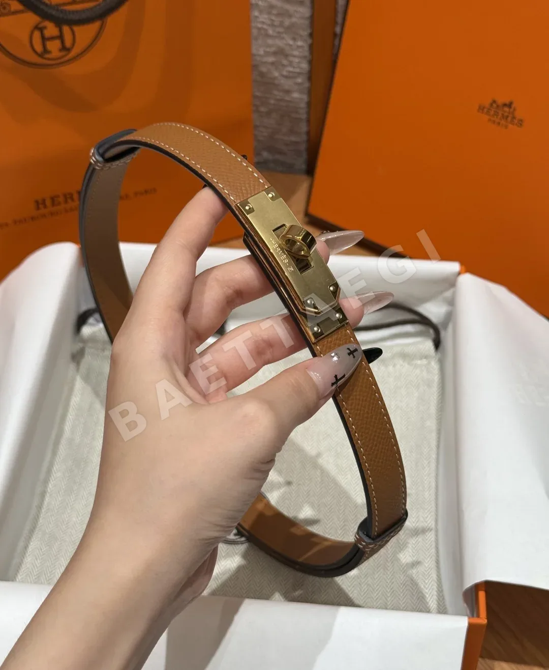 에르메스 앱송 카프스킨 켈리 버클 벨트 상세 이미지 2