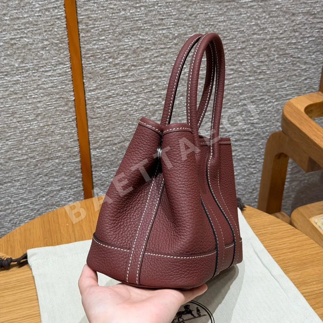 에르메스 가든파티 23 네고다 소가죽 가방 상세 이미지 4