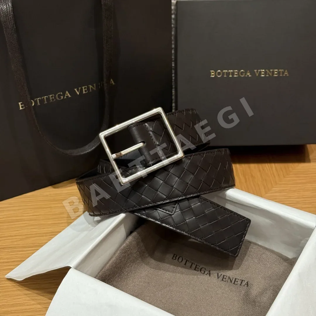 보테가베네타 인트레치아토 송아지가죽 벨트 상세 이미지 2
