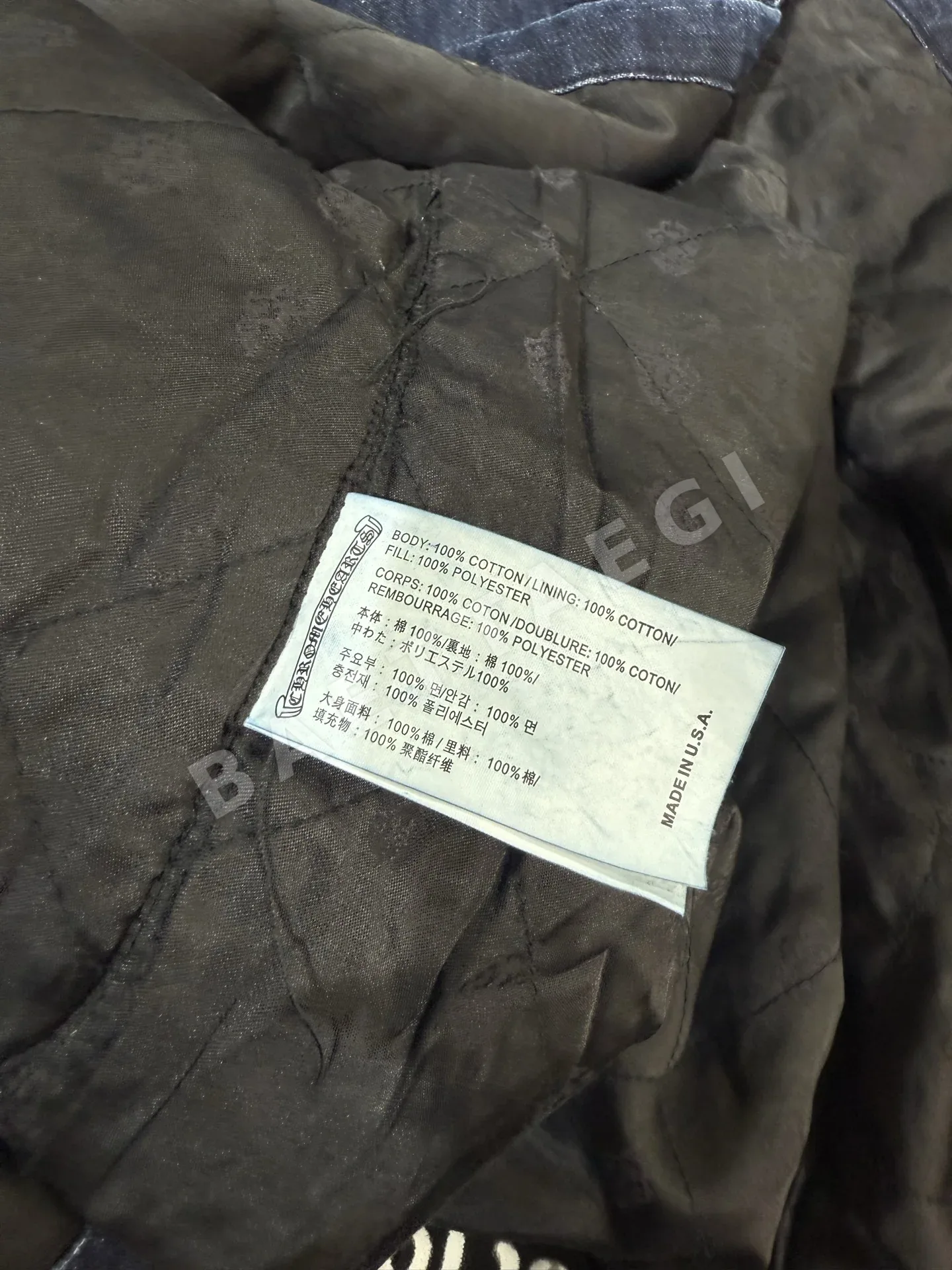 크롬하츠 산스크리트 문자 로고 은장식 데님 자켓 상세 이미지 6