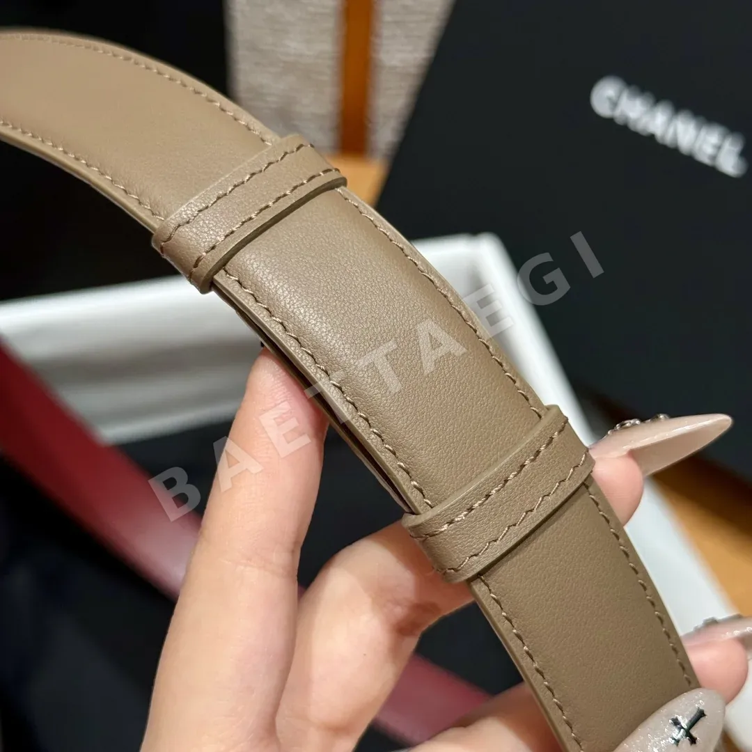 샤넬 가죽 25mm 벨트 회전식 더블 C 버클 상세 이미지 5