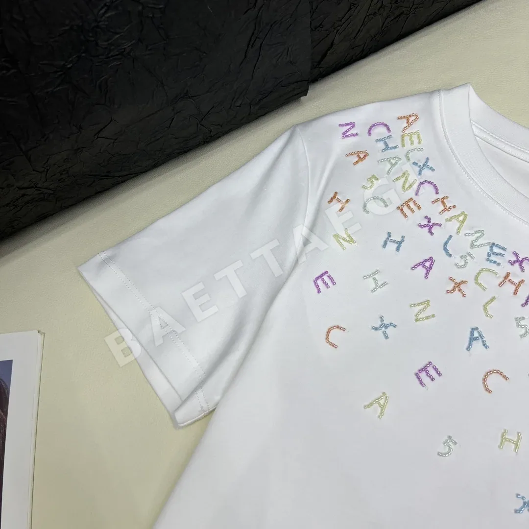 샤넬 여성 크루넥 코튼 반팔 티셔츠 상세 이미지 7