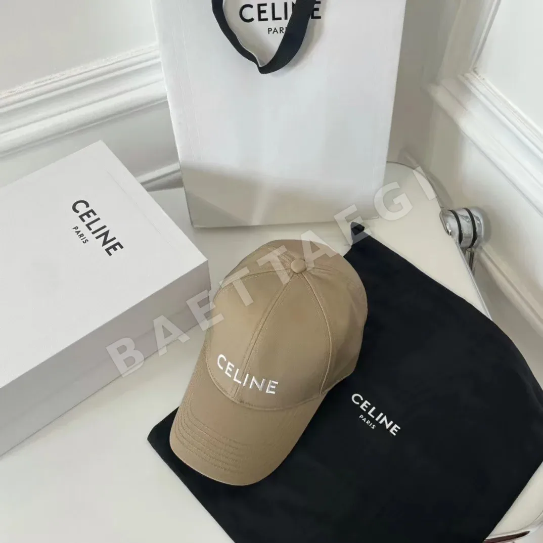 셀린느 카키 자수 베이스볼 모자 상세 이미지 4