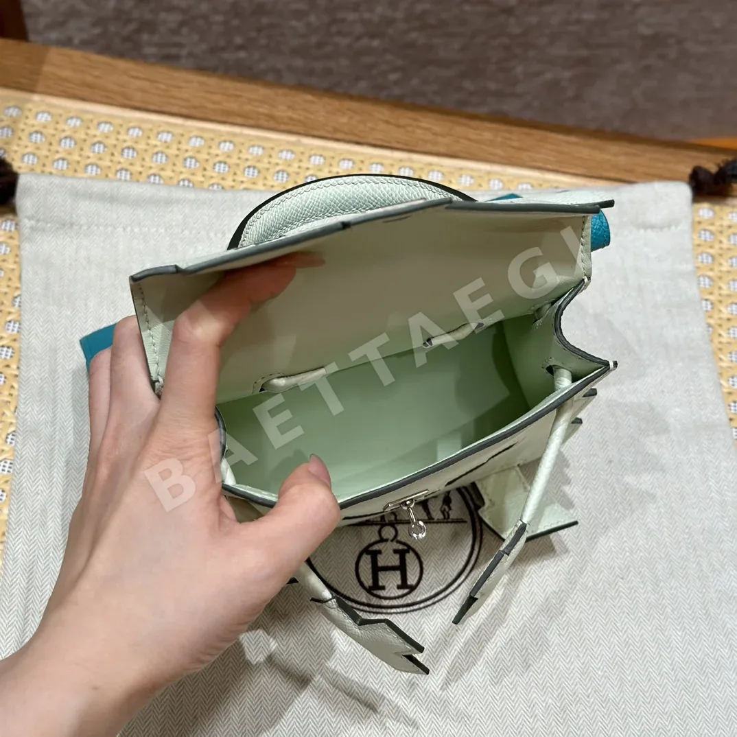 에르메스 켈리돌백 16.5 그린 실버 하드웨어 상세 이미지 7