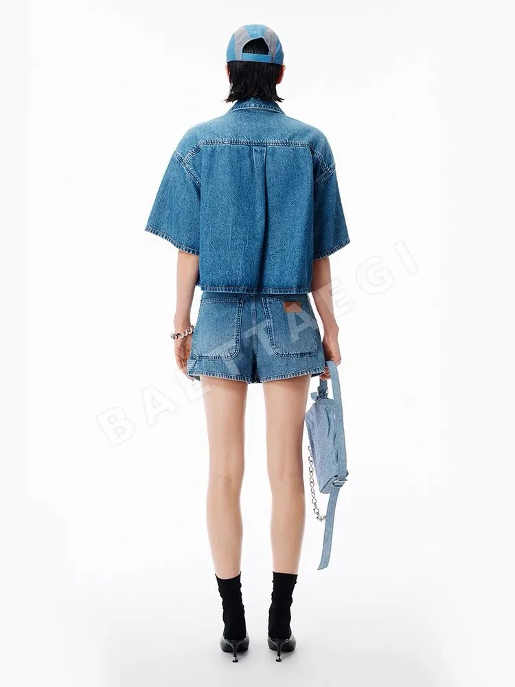 알렉산더왕 커스텀 워시드 데님 여성 스커트 상세 이미지 3