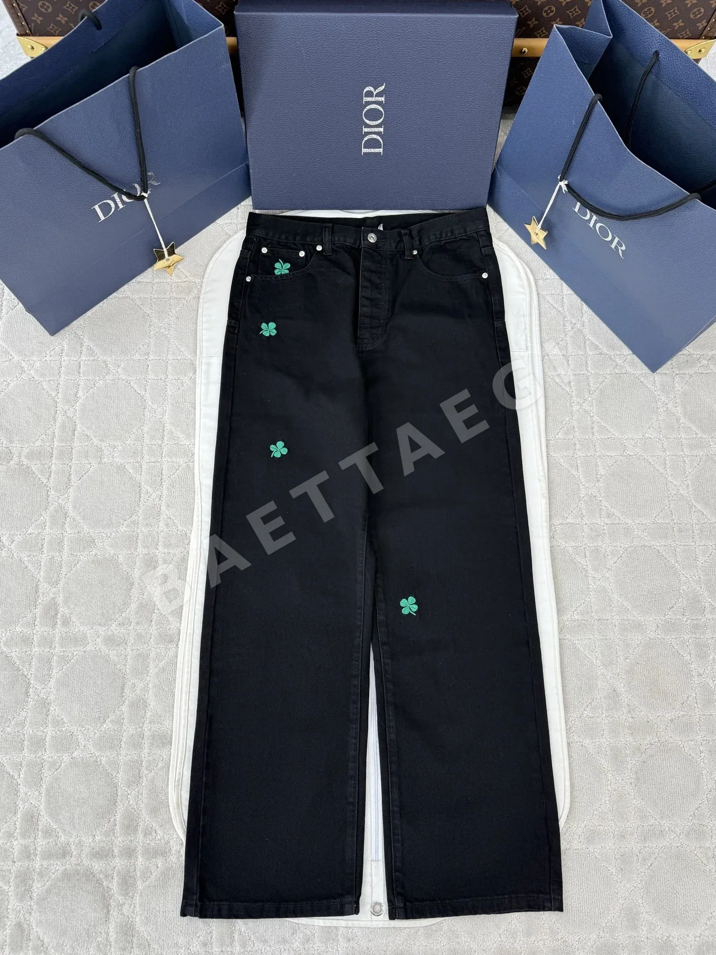 디올 4잎 클로버 여성 청바지 194126