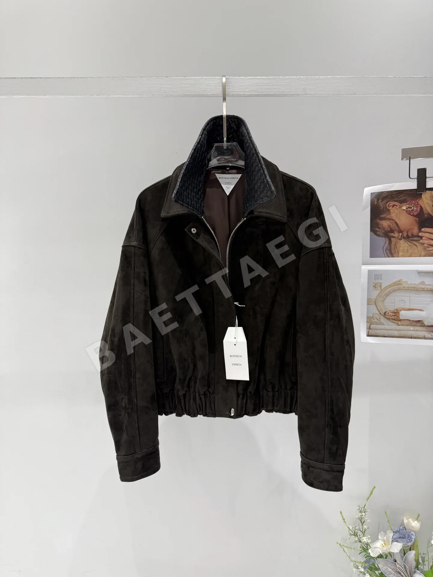 보테가베네타 탈착 라펠 꼬임 가죽 여성 자켓 상세 이미지 3