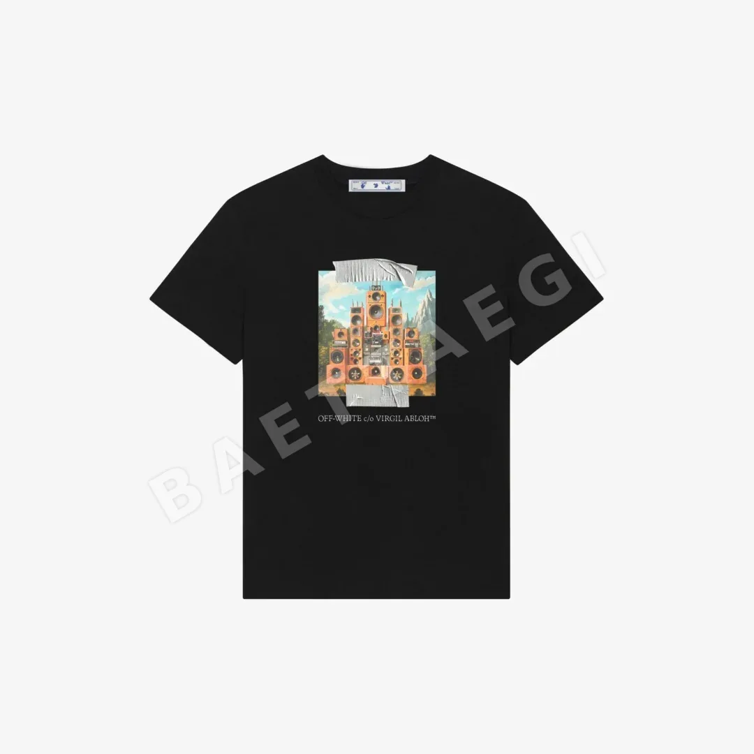 오프화이트 남성 반팔 티셔츠 87740