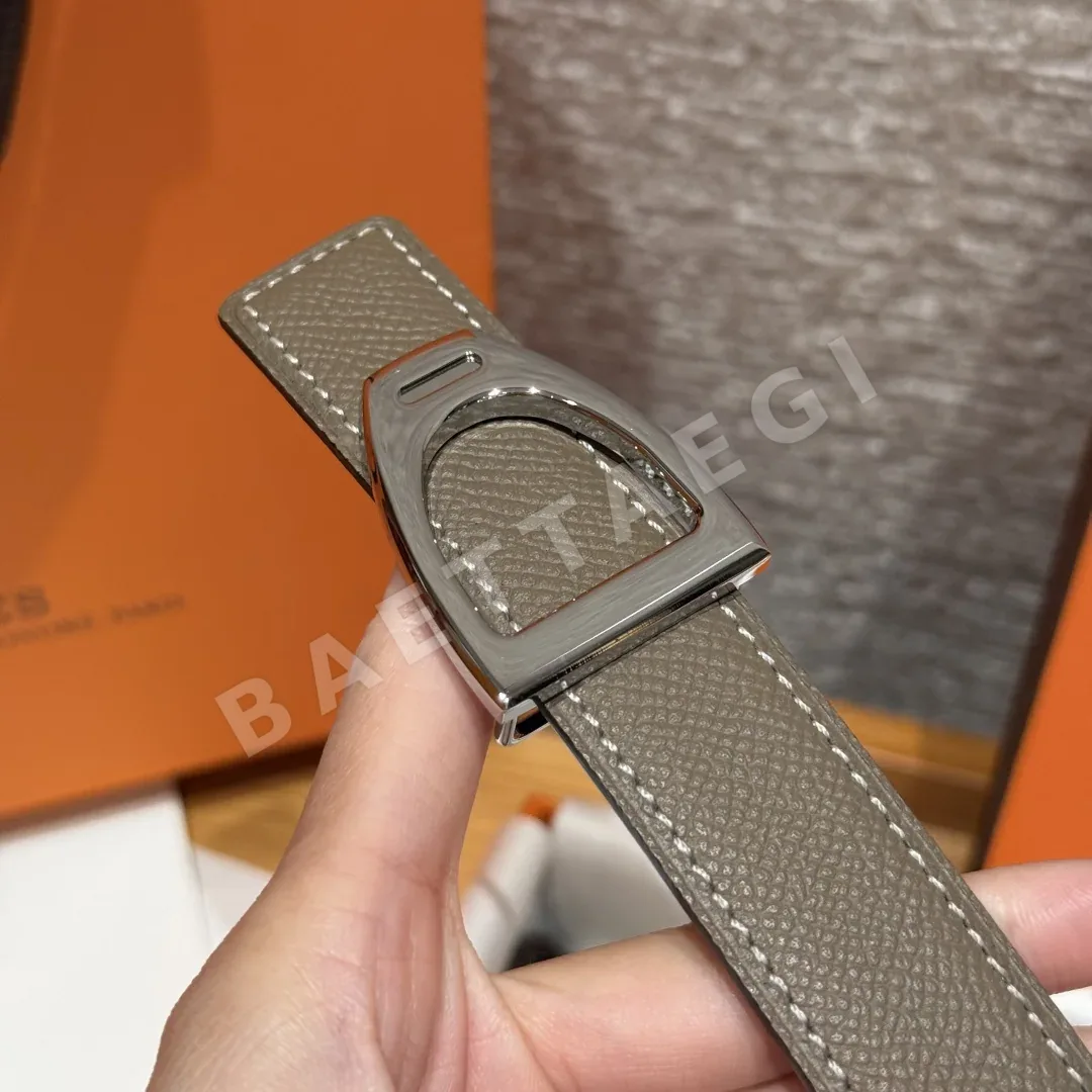 에르메스 카바리에르 양면 가죽 벨트 24mm 상세 이미지 4