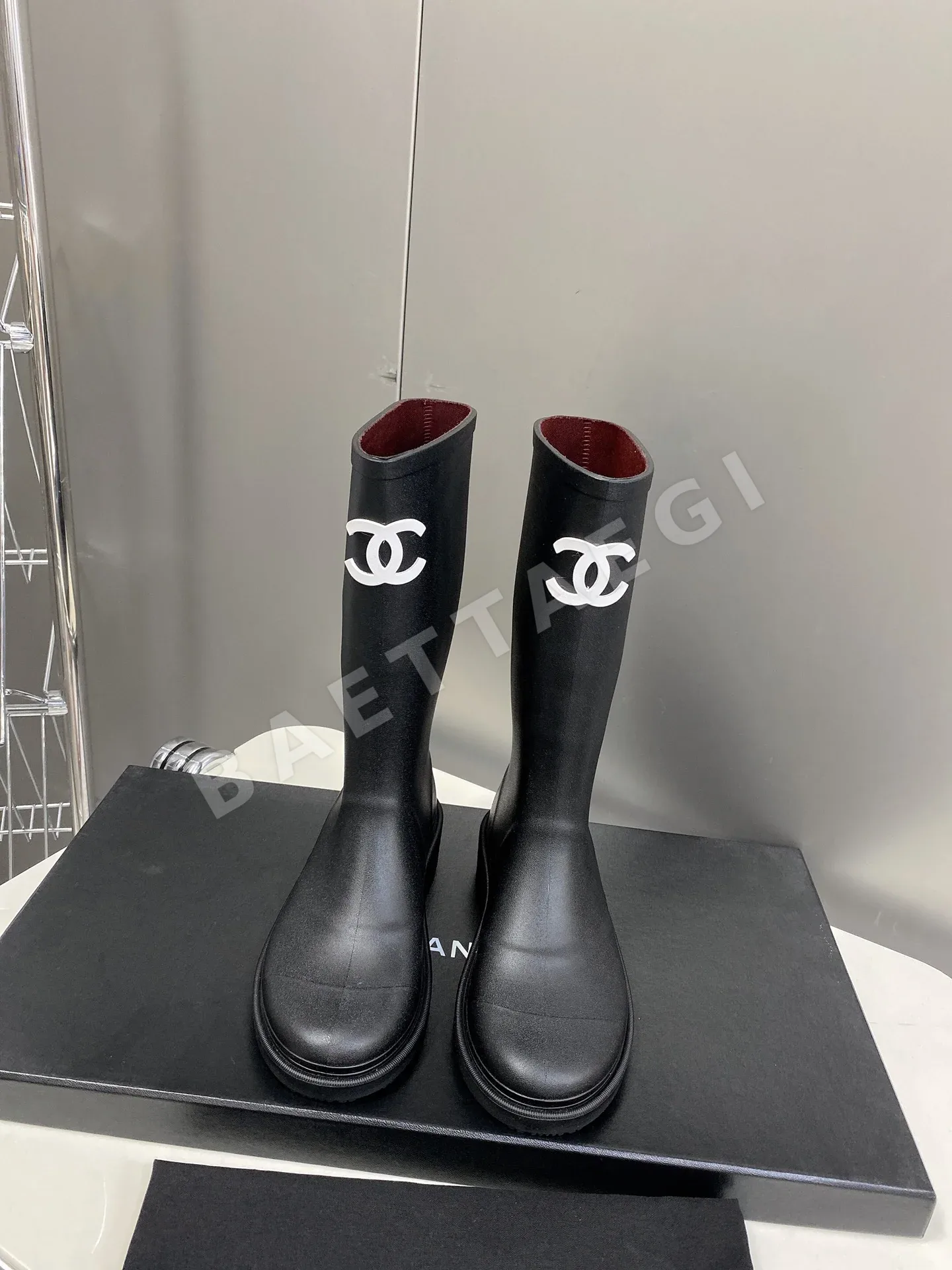 샤넬 빈티지 레인부츠 146898