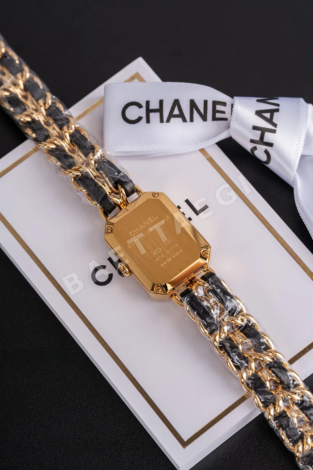 샤넬 프리미에르 락 블랙 골드 체인 BV 공장 여성 시계 레플리카 44745 Chanel 상세 이미지 9