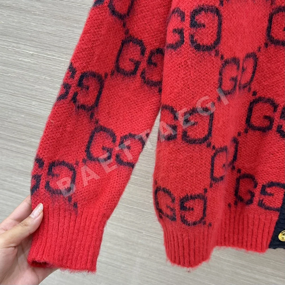 구찌 레트로 자카드 GG 모헤어 가디건 상세 이미지 6