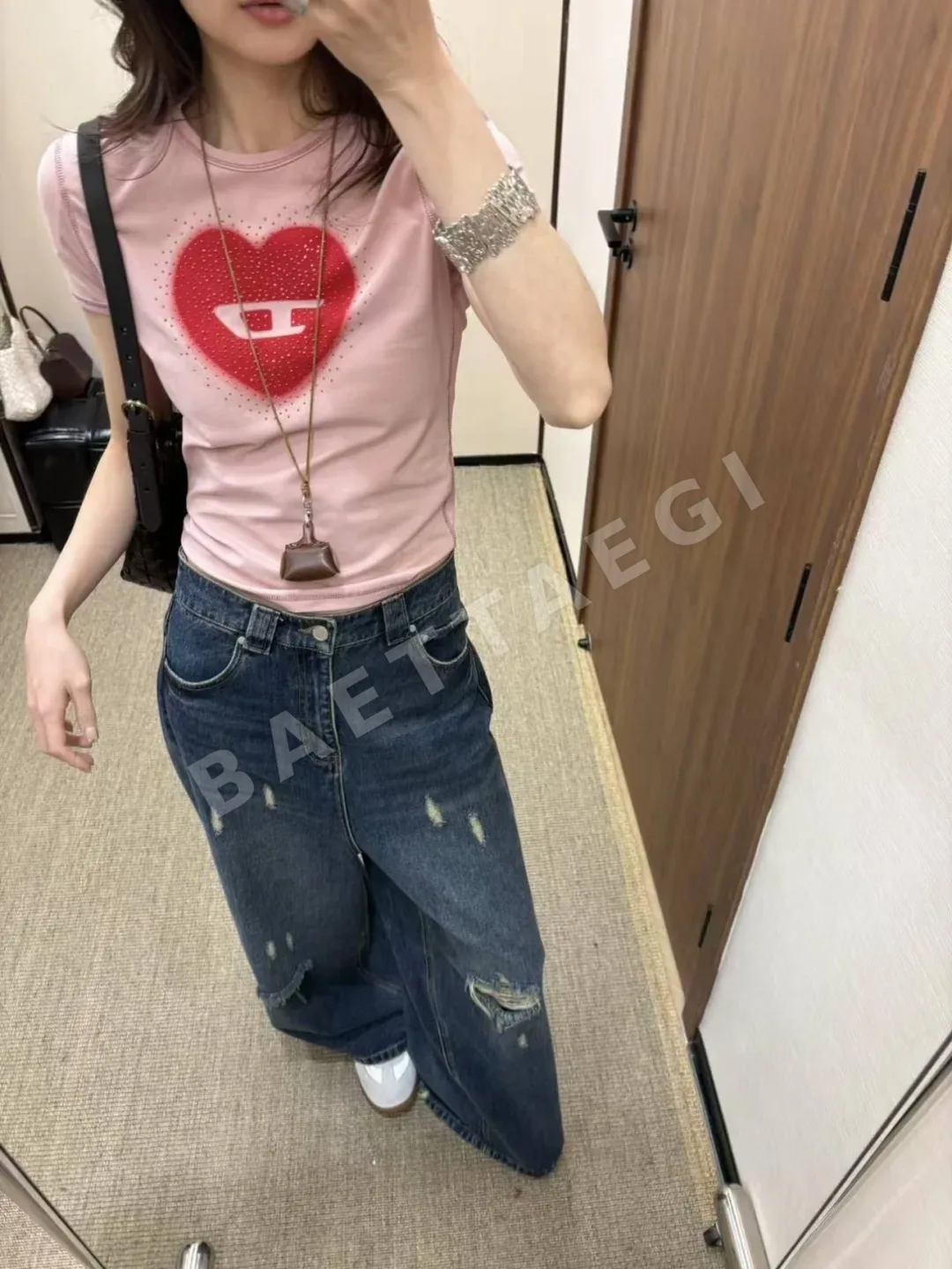 디젤 미니 슬림핏 반팔 티셔츠 상세 이미지 8