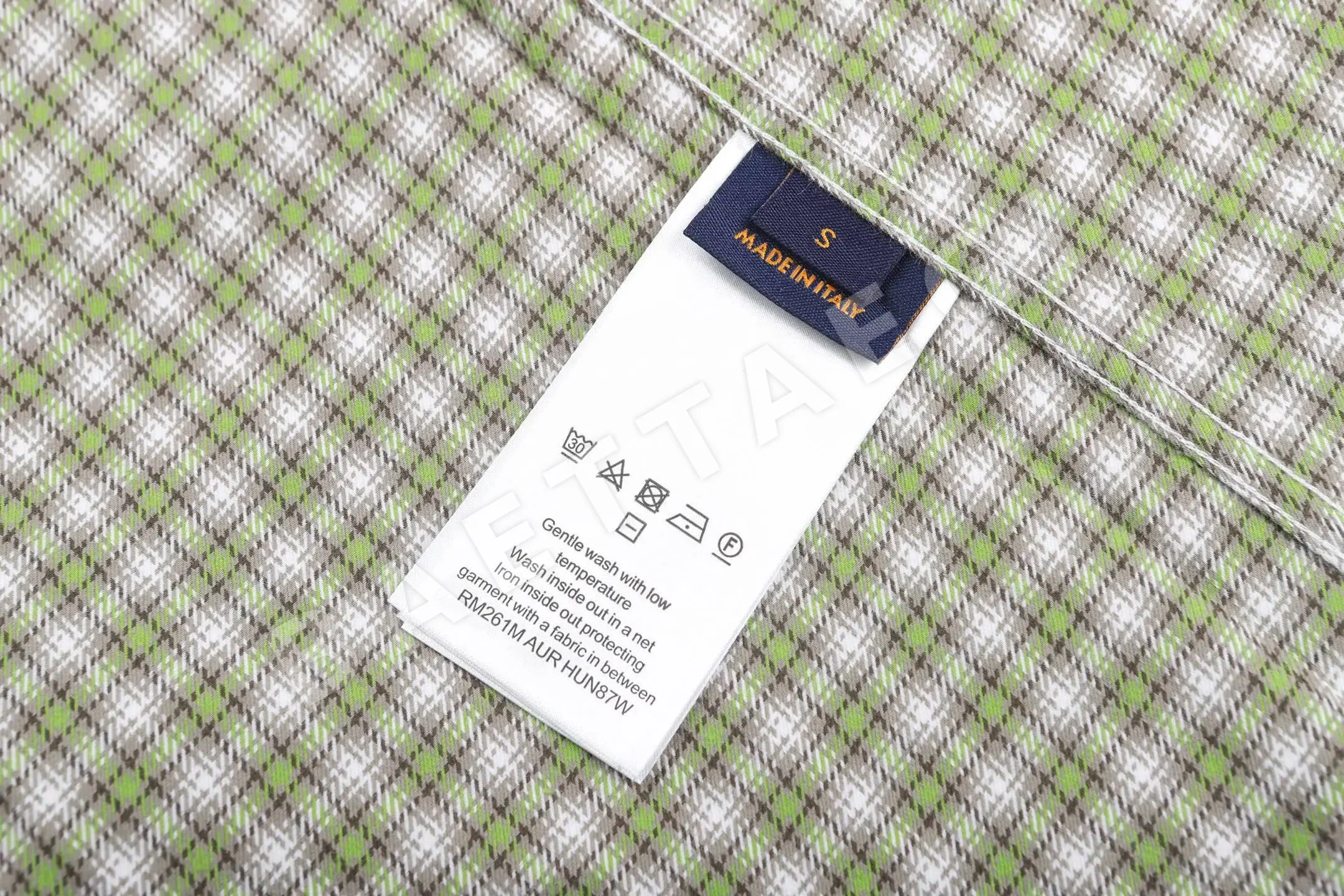 루이비통 리플렉티브 로고 체크 긴팔 셔츠 상세 이미지 12