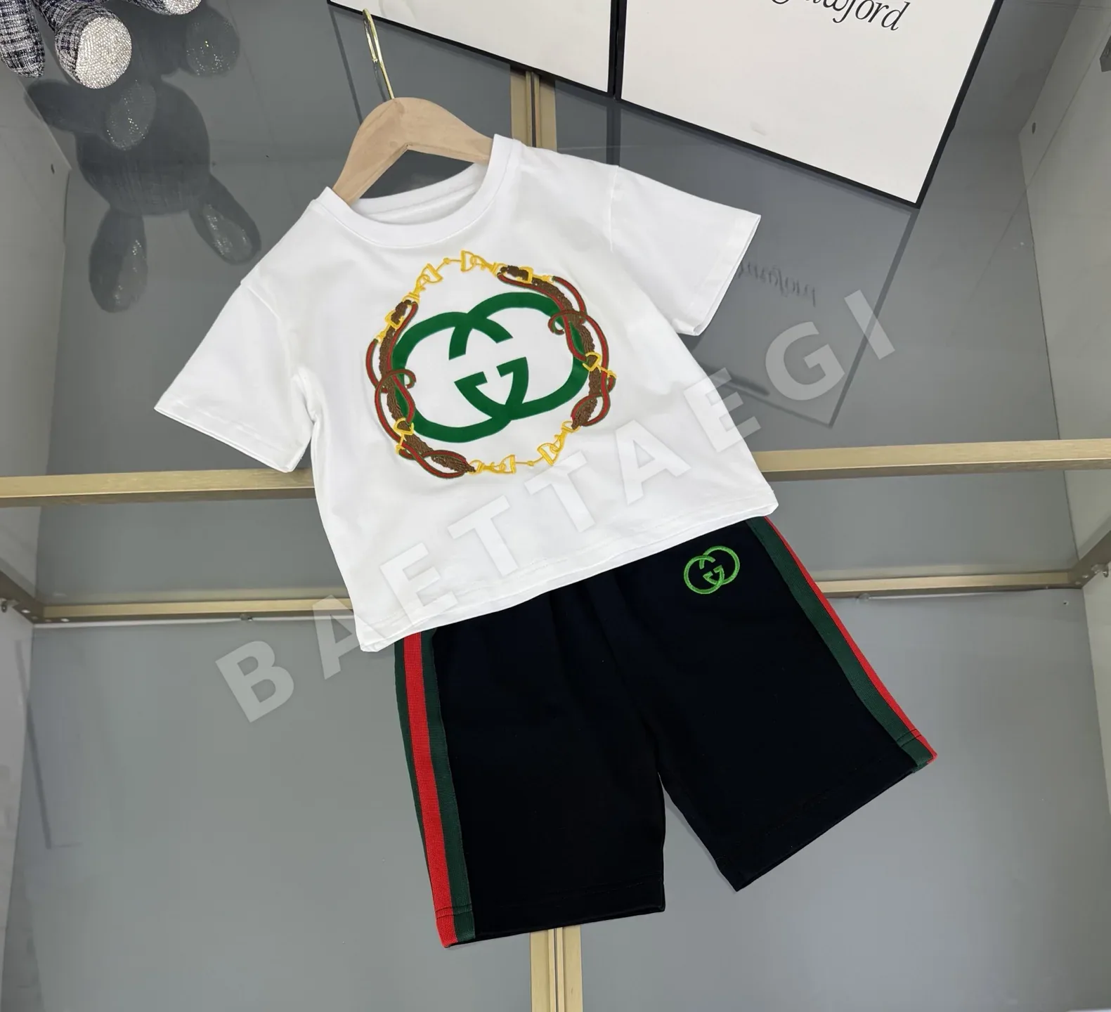 구찌 더블 G 프린트 남아용 키즈 세트 상세 이미지 2