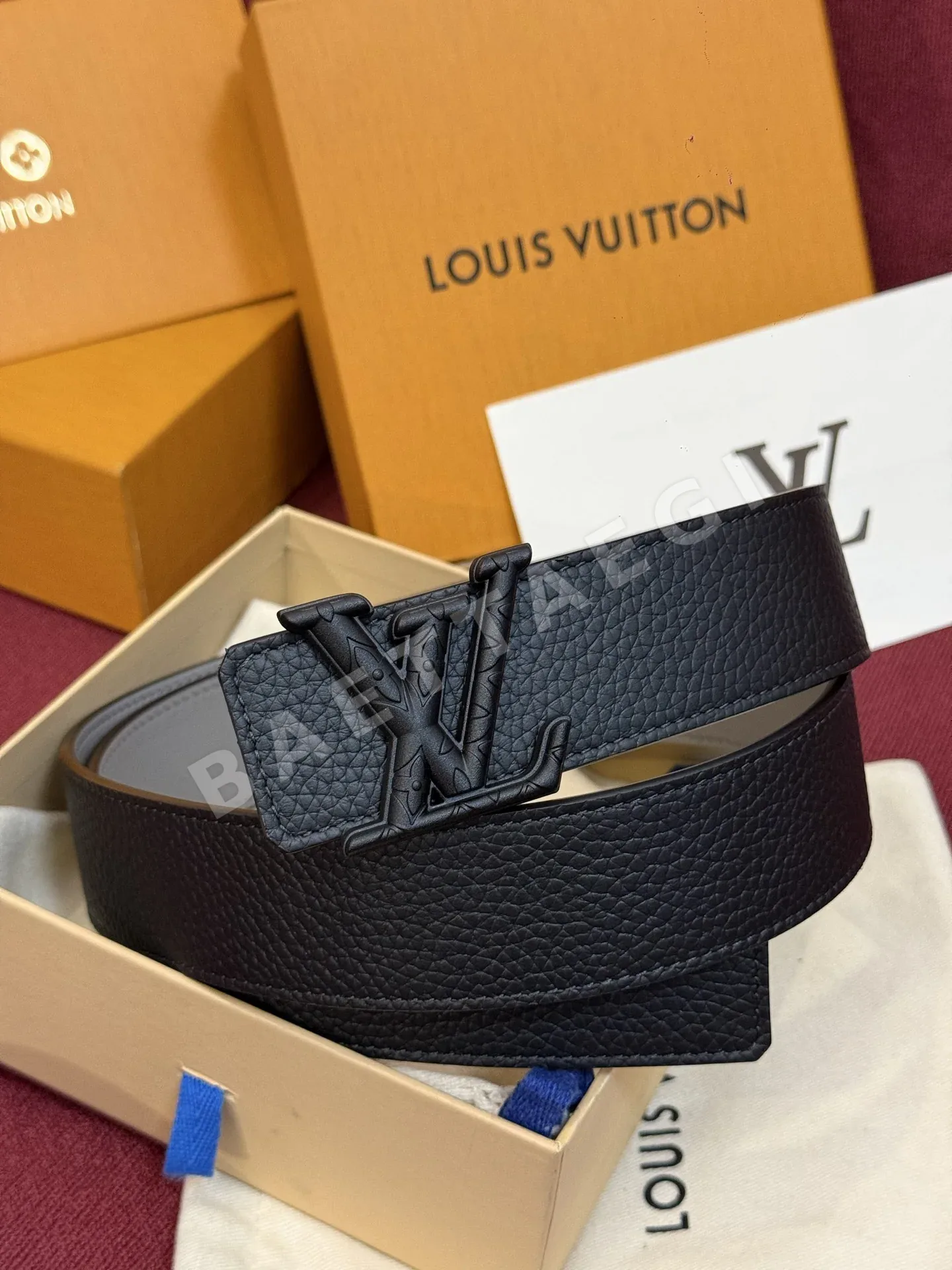 루이비통 다미에 LV 리버시블 가죽 벨트 상세 이미지 6