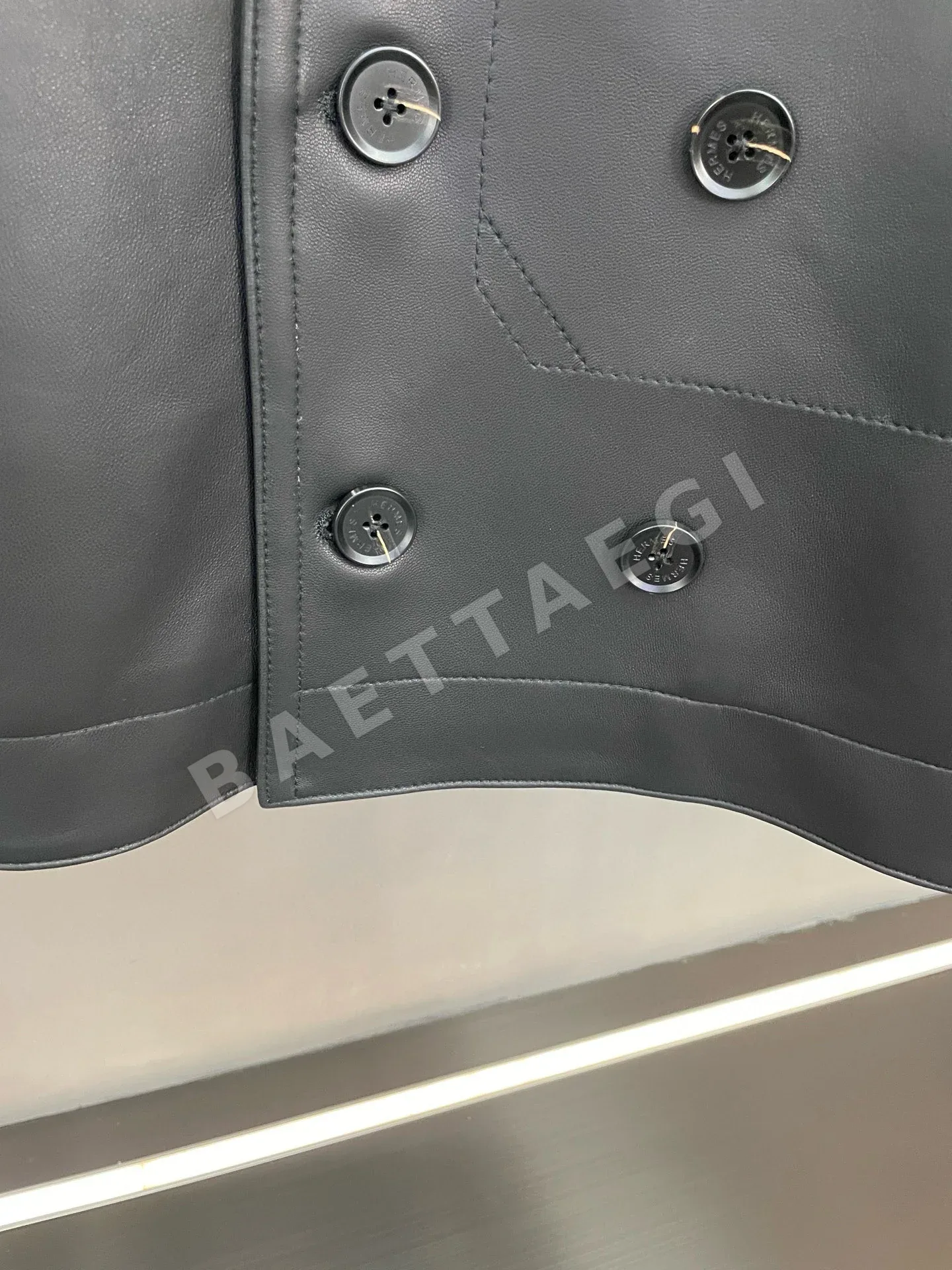 에르메스 램스킨 남성 바이커 자켓 상세 이미지 9