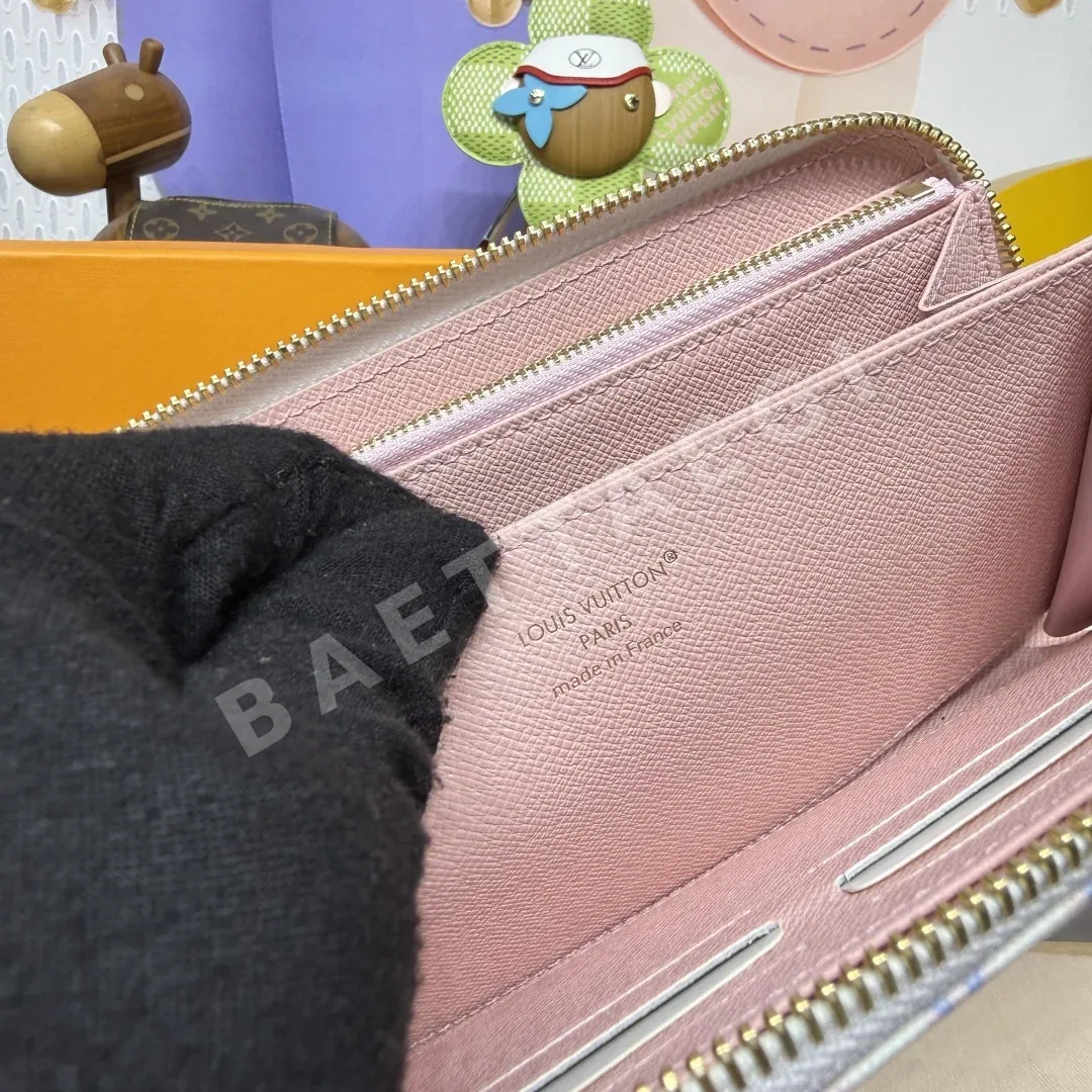루이비통 지피 지갑 연노랑 연분홍 상세 이미지 7