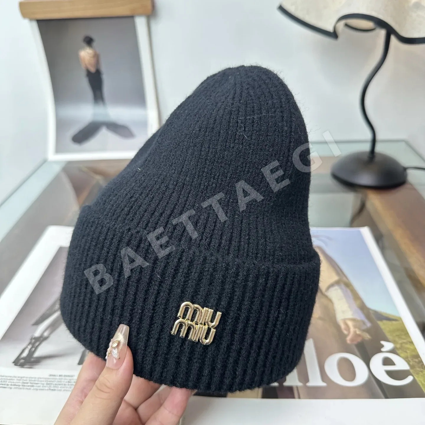 미우미우 니트 비니 모자 상세 이미지 9