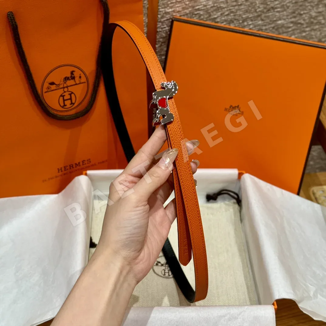 에르메스 포니 버클 양면 가죽 벨트 상세 이미지 3
