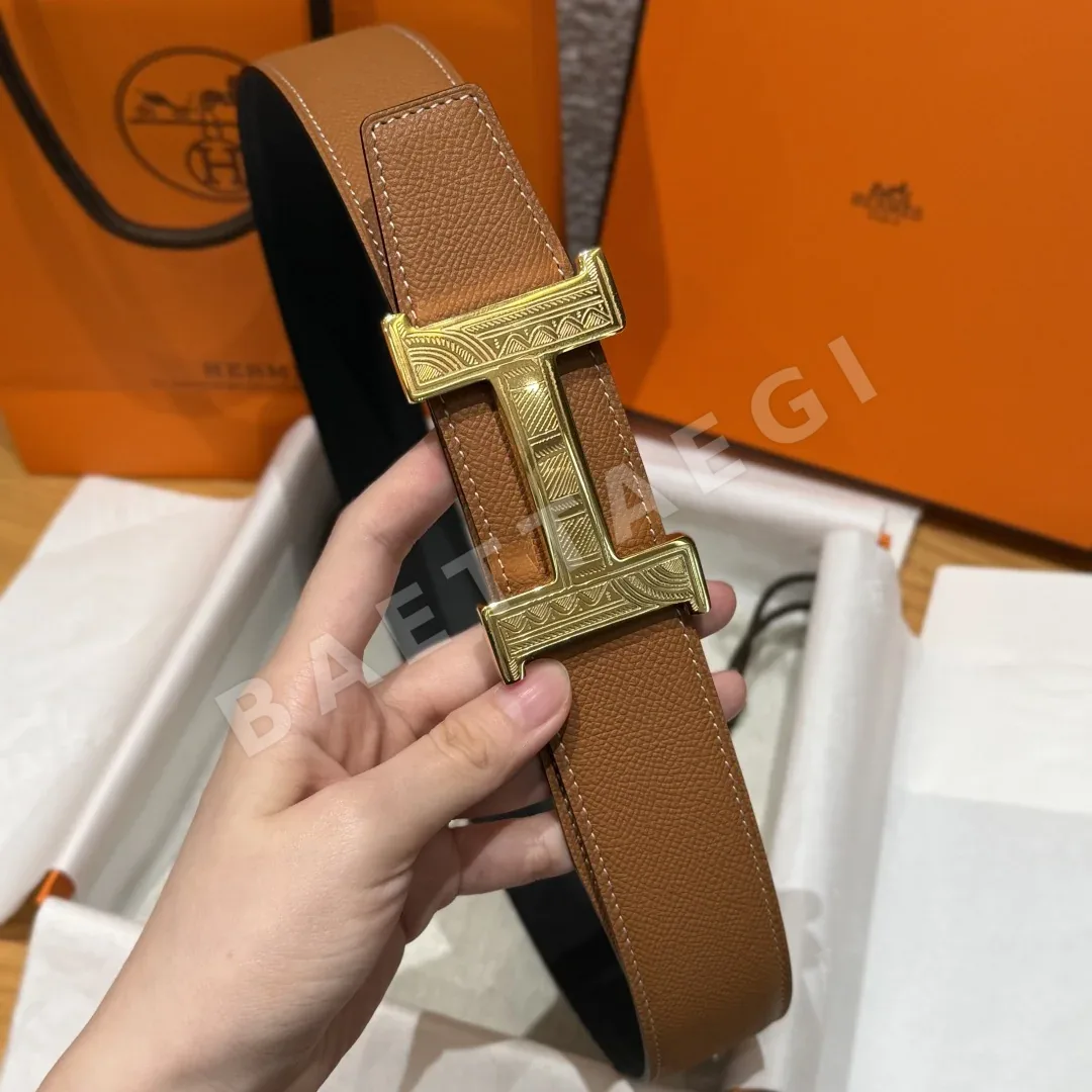 에르메스 홈 투아렉 양면 가죽 벨트 상세 이미지 4