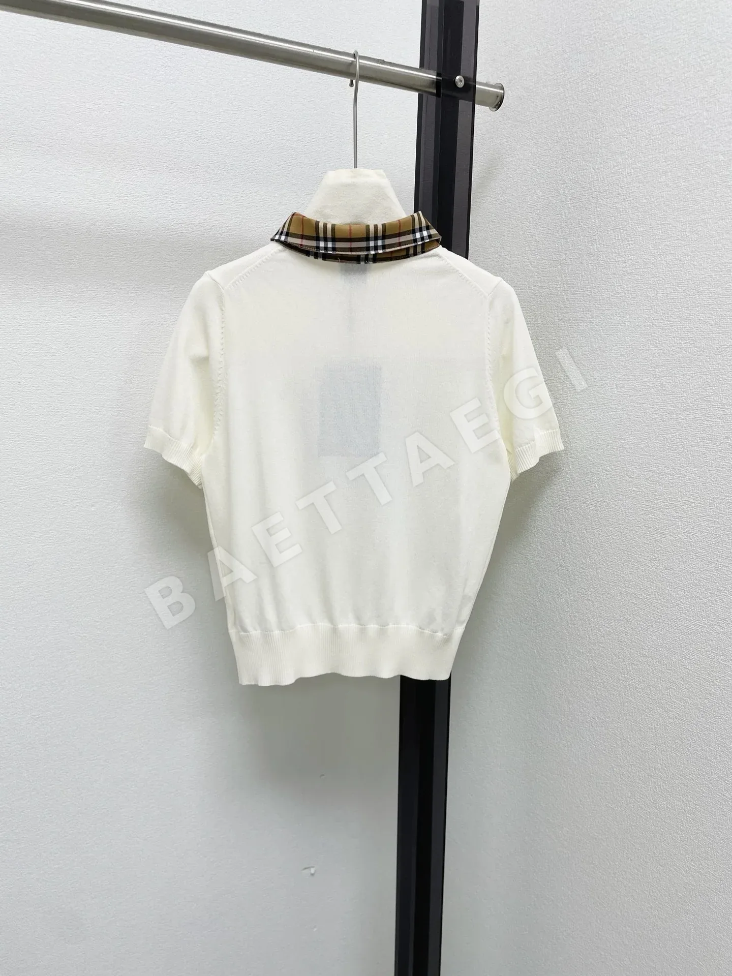 버버리 승마 라이더 자수 반팔 가디건 상세 이미지 5