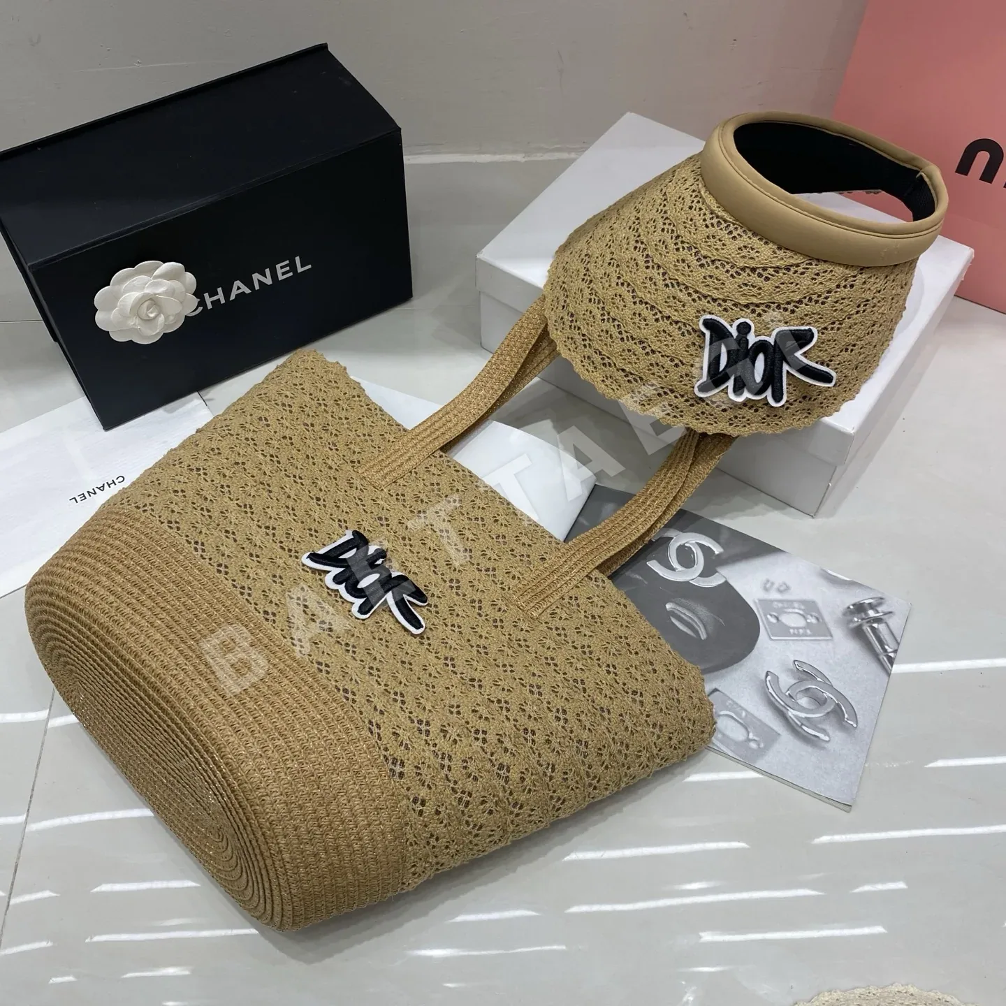 디올 레이스 세트 모자 상세 이미지 3